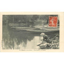 79 NIORT. Une Laveuse à la Garette 1914 Lavandière
