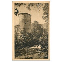 carte postale ancienne 14 FALAISE. Tour Talbot du Château de Guillaume le Conquérant. Timbre Pétain 1942