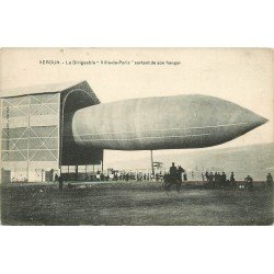 55 VERDUN. Le Dirigeable Ville-de-Paris sortant de son Hangar. Ballon Zeppelin Aviation