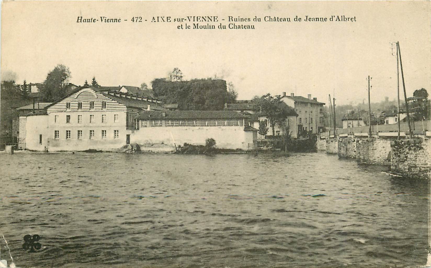 87 AIXE SUR VIENNE. Usine Moulin du Châtea 1914