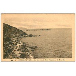 carte postale ancienne 14 HENNEQUEVILLE. Jetée Promenade de Trouville