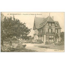 carte postale ancienne 14 HENNEQUEVILLE. Villa de Madame Réjane 1911