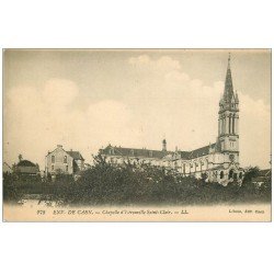 carte postale ancienne 14 HEROUVILLE SAINT-CLAIR. La Chapelle 1924