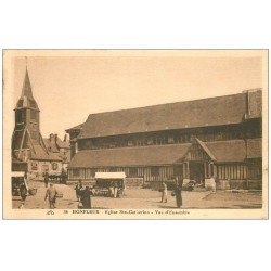 carte postale ancienne 14 HONFLEUR. Eglise Sainte-Catherine 1927