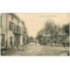 carte postale ancienne 81 ALBAN. Avenue de la Gare 1919 Tabac et écoliers.