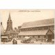 carte postale ancienne 14 HONFLEUR. Eglise Sainte-Catherine et Marché 2