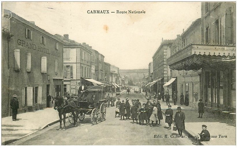 81 CARMAUX. Grand Hôtel Mader Route Nationale 1926