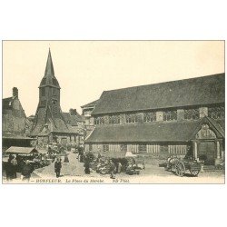 carte postale ancienne 14 HONFLEUR. Eglise Sainte-Catherine et Marché 7