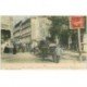 carte postale ancienne 81 CASTRES. Diligence et Charretier Rue Villegoudon et Place Soult 1908 Café Esplanade