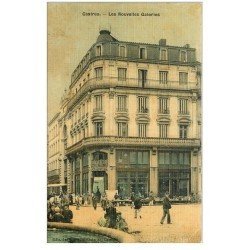 carte postale ancienne 81 CASTRES. Les Nouvelles Galerie. Superbe carte toilée vers 1905