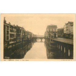 carte postale ancienne 81 CASTRES. Les Quais et le Grand Bazar