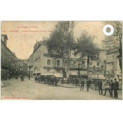 carte postale ancienne 81 CASTRES. Place Nationale et Rue Henri IV Café des Négociants