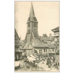 carte postale ancienne 14 HONFLEUR. Eglise Sainte-Catherine le Clocher 53