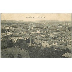 carte postale ancienne 81 CASTRES. Vue générale. Tampon Hôpital 1914