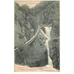 carte postale ancienne 81 DURFORT. Grande Cascade de Malamort 1918 animation