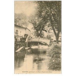 carte postale ancienne 81 DURFORT. Le Pont et Rigole de la Plaine animation vers 1900