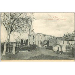 carte postale ancienne 81 GAILLAC. Eglise Saint-Jean et bureau d'octroi