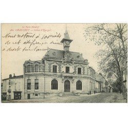 carte postale ancienne 81 GRAULHET. La Caisse d'Epargne. Tampon militaire prisonniers de Guerre en Allemagne 1914