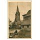 carte postale ancienne 14 HONFLEUR. Eglise Sainte-Catherine le Clocher et marchande