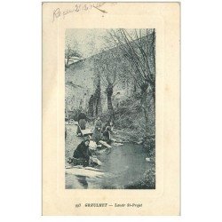 carte postale ancienne 81 GRAULHET. Lavandières au Lavoir Saint-Projet 1914 Laveuses