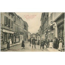 carte postale ancienne 81 GRAULHET. Rue Saint-Projet Succursale de l'Epargne et magasin de Cartes Postales 1907. Impeccable