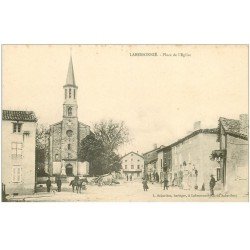 carte postale ancienne 81 LABESSONNIE. Place de l'Eglise