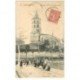 carte postale ancienne 81 LABRUGUIERE. Clocher et Pont animation vers 1907