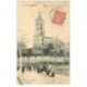 carte postale ancienne 81 LABRUGUIERE. Clocher et Pont animation vers 1907