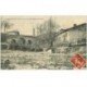 carte postale ancienne 81 LABRUGUIERE. Pont de la République et le Teint 1909 animation