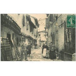 carte postale ancienne 81 LABRUGUIERE. Rue Ancienne du Quatre-Septembre 1911