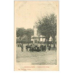 carte postale ancienne 81 LACAUNE-LES-BAINS. Ane buvant à la Fontaine de la Vierge