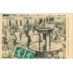 carte postale ancienne 81 LACAUNE-LES-BAINS. Jour de Foire Place du Griffoul 1908. Edition Mourgues