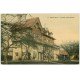 carte postale ancienne 14 HONFLEUR. Hôtel Saint-Simeon voiture tacot. Carte toilée