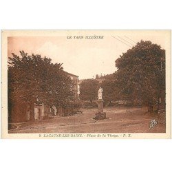 carte postale ancienne 81 LACAUNE-LES-BAINS. Place de la Vierge