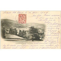 carte postale ancienne 81 LACAUNE-LES-BAINS. Vue générale du Village 1902
