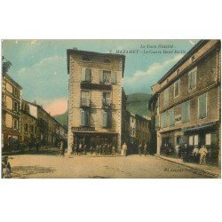 carte postale ancienne 81 MAZAMET. Le Cours René Reille. Magasin A La Confiance et Tabac en couleurs