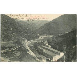 carte postale ancienne 81 MAZAMET. Route des Usines et le Peigne d'Or. Tampon allemand 1915