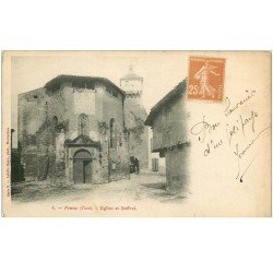 carte postale ancienne 81 PENNE. Eglise et Beffroi