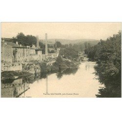 carte postale ancienne 81 SALVAGES. Cheminées d'Usine bord de l'eau