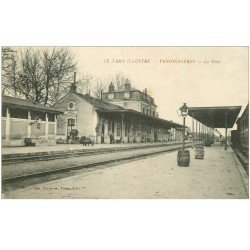 carte postale ancienne 81 TESSONNIERES. La Gare