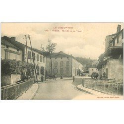 carte postale ancienne 81 VABRE. Entrée de la Ville Café Restaurant du Pont et Pharmacie