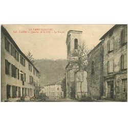 carte postale ancienne 81 VABRE. Le Temple au Quartier de la Ville