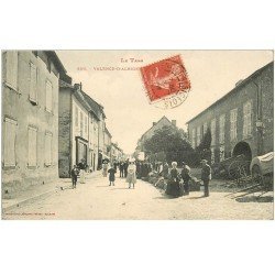 carte postale ancienne 81 VALENCE D'ALBIGEOIS. Le Marché ou brocante 1907