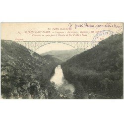 carte postale ancienne 81 VIADUC DU VIAUR. Tampon militaire 1916