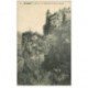 carte postale ancienne 82 BRUNIQUEL. Château et Roc Roland 1911
