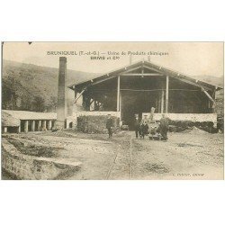 82 BRUNIQUEL. Usine de produits chimiques Brivis animation et vagonnets