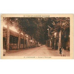 carte postale ancienne 82 CAUSSADE. Avenue d'Auvergne 1949