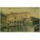 carte postale ancienne 82 MOISSAC. Le Moulin et la Pêche aux Aloses 1908. Pêcheurs et Poissons. Superbe carte toilée