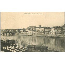 carte postale ancienne 82 MONTAUBAN. Les Quais de Sapiacou. Tampon Dépôt du 18ème Dragons 1914