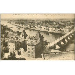 carte postale ancienne 82 MONTAUBAN. Vue générale et Musée Ingres